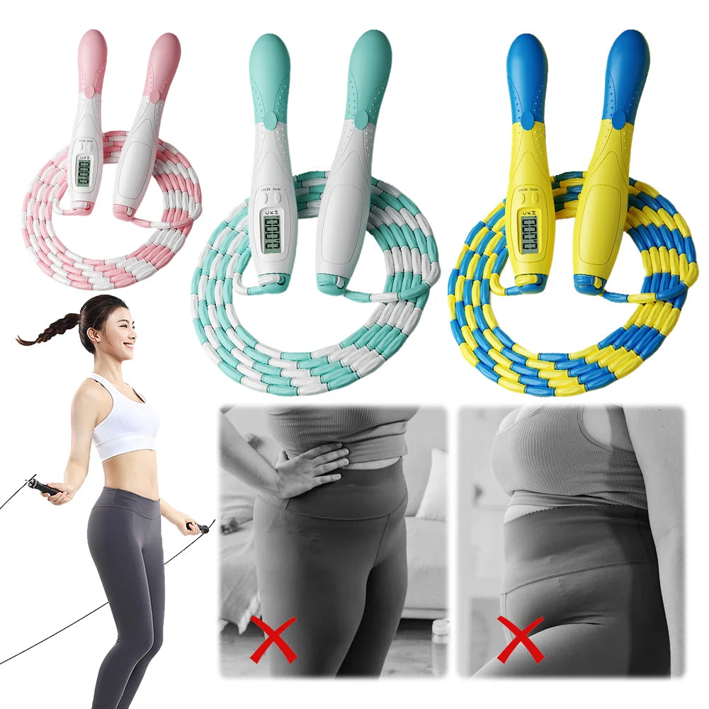 Beaded Jump Rope with Counter – Adjustable Skipping Rope for Women